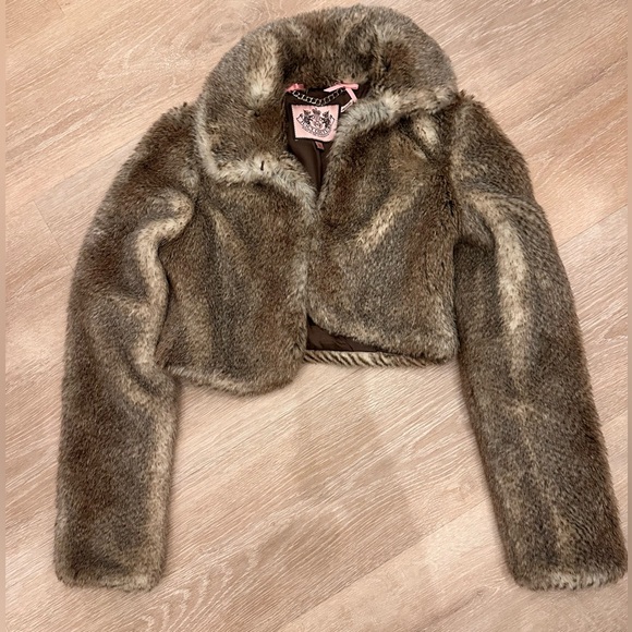 Juicy Couture Faux Fur Jacket - Brown - Picture 3 of 3